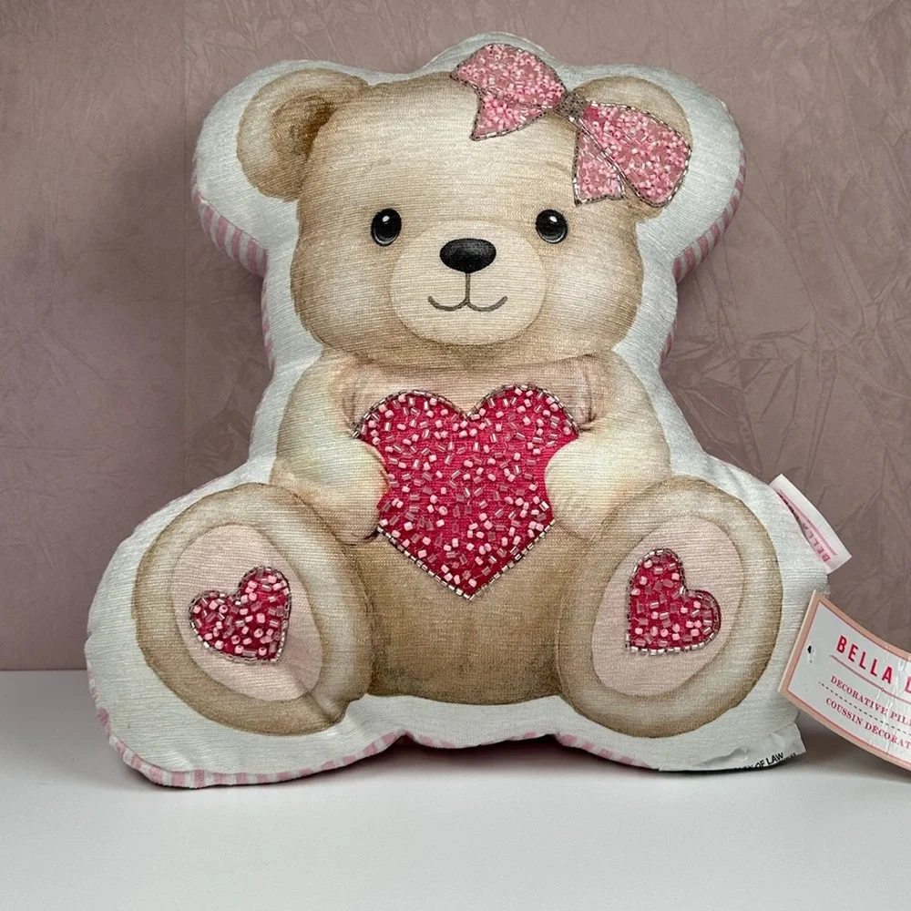 Bella Lux Valentine’s Teddy Bear Pillow